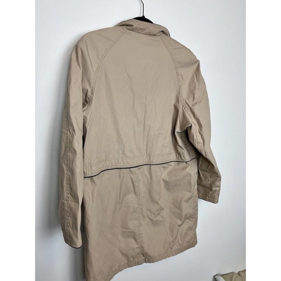 Ashton Cove Tan midi Trench jacket- Button front sz 8 fall jacket staple - Picture 8 of 11